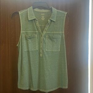 Sonoma Olive Green Sleeveless Blouse
